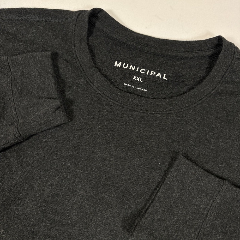Municipal Men Sport Utility Gear Crewneck Sweatshirt Dark Gray Golf Pullover 2XL